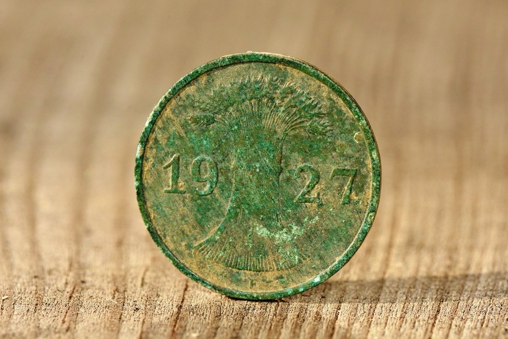 1 Reichspfennig 1927 F (Stuttgart) - obyčejná mince, ale mě se líbí