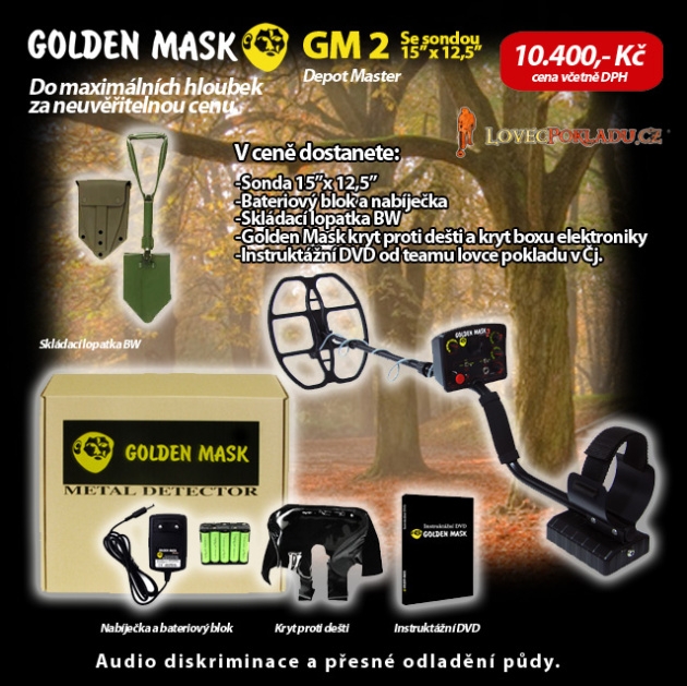 Detektor kovů GoldenMask 2 Depot Master | LovecPokladu.cz