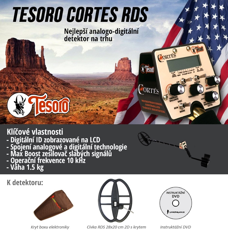 Tesoro Cortes RDS metal detector | LovecPokladu.cz