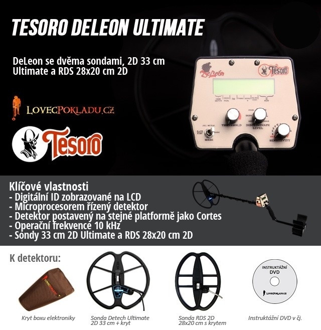 Tesoro DeLeon RDS Ultimate metal detector | LovecPokladu.cz