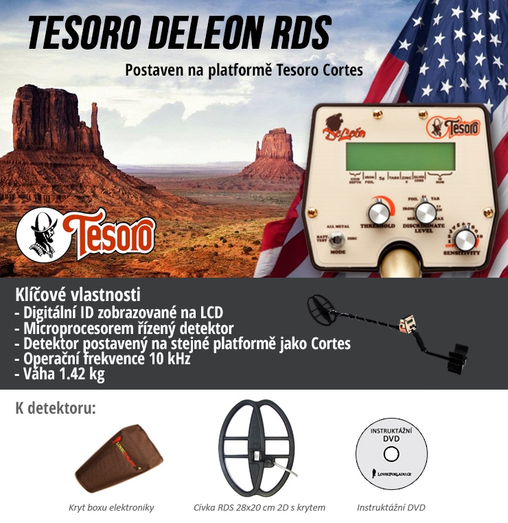 Tesoro DeLeon RDS metal detector | LovecPokladu.cz