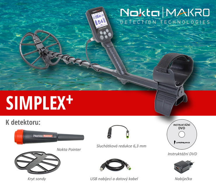 Metal detector Nokta-Makro Simplex + PP set | LovecPokladu.cz