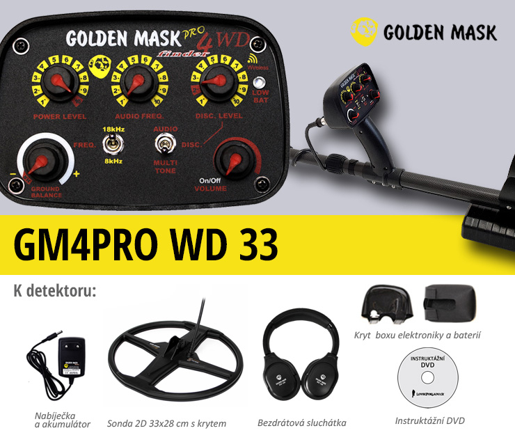 Metal detector Golden Mask GM4PRO WD 33 | LovecPokladu.cz