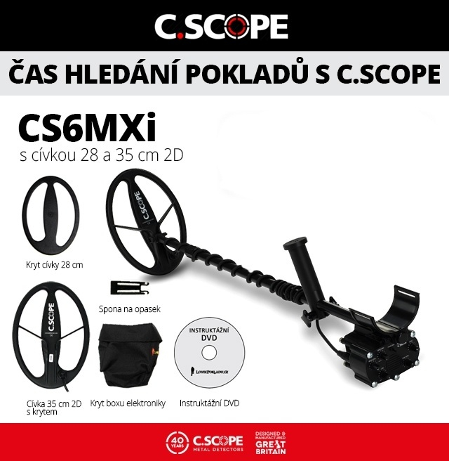 Detektor kovů C.Scope CS6MXi hloubkový set | LovecPokladu.cz