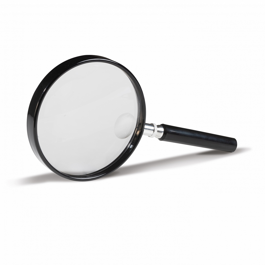 Magnifier with handle, diameter 90mm with 2x and 4x magnification - LU3 |  LovecPokladu.cz
