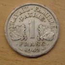 Francie 1 franc 1942