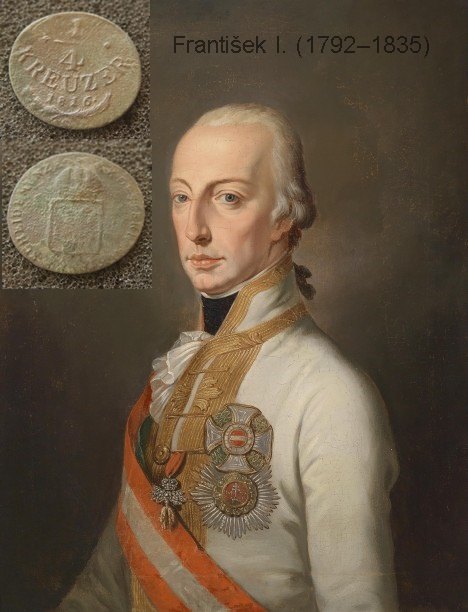 František I. (1792–1835) – 1/4 Kreuzer (Čtvrkrejcar) (č. 612) |  LovecPokladu.cz