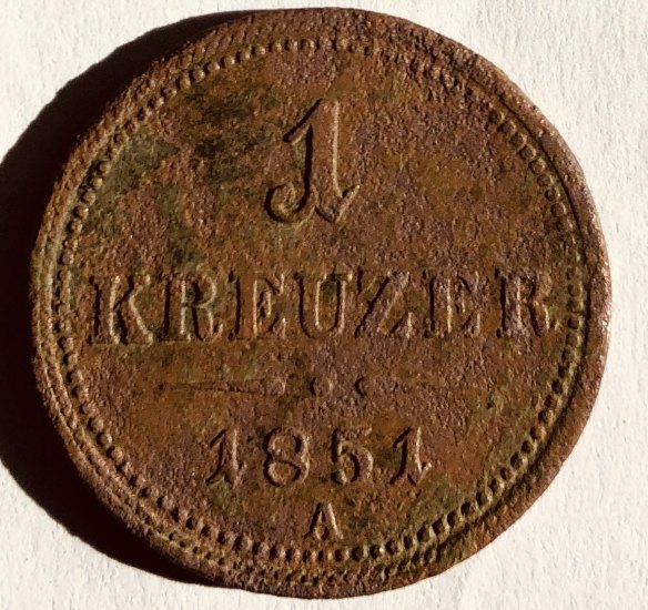 Velikonoční 1 Kreuzer 1851A