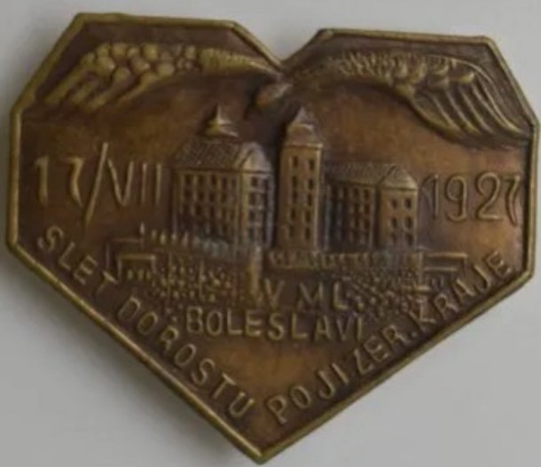 Odznak 17. 7. 1927 slet dorostu pojizerského kraje v Mladé Boleslavi