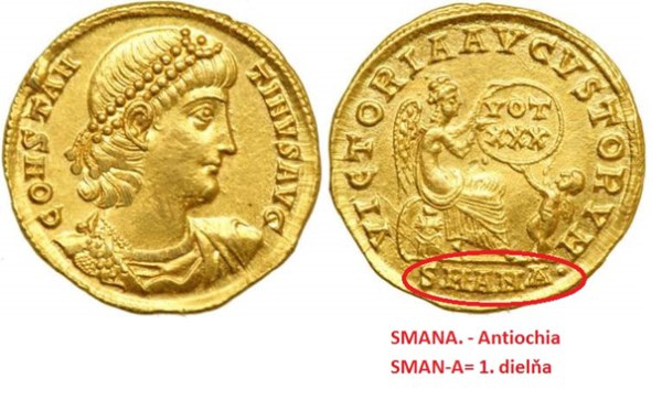 Niečo o značkách mincovní na minciach cisárskeho Ríma