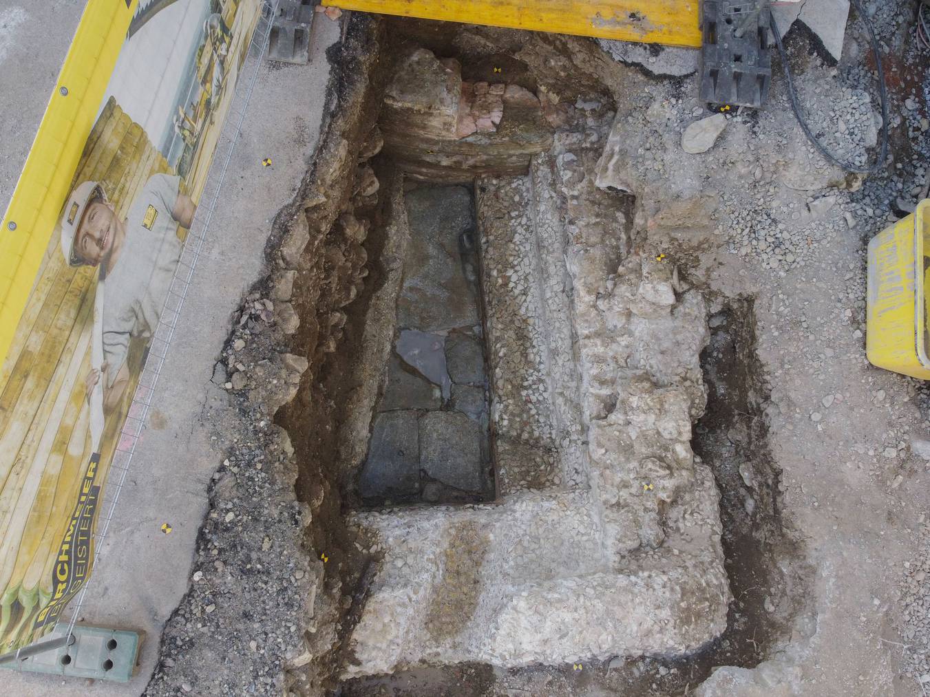 Construction workers uncover a 2nd century Roman bath