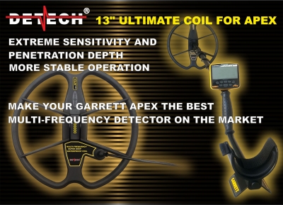 New coil Detech Ultimate for metal detectors Garrett Apex