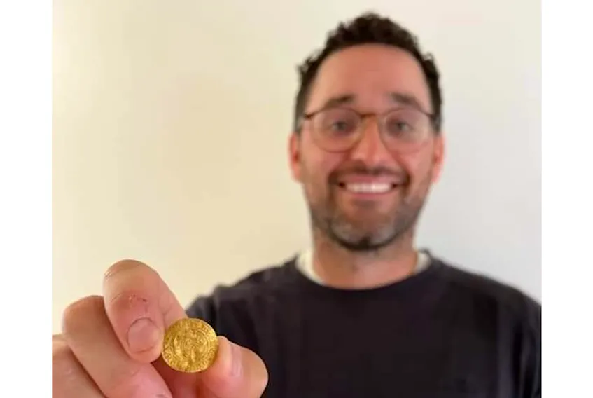 Mittelalterliche Goldmünze