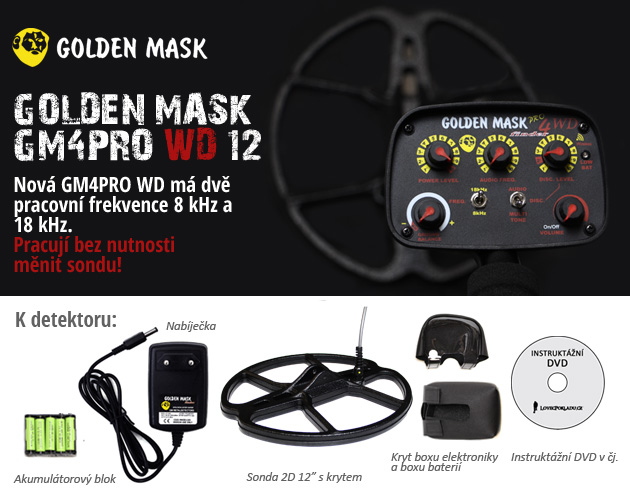 Nový detektor kovů Golden Mask GM4PRO WD - Dual Frequency | LovecPokladu.cz
